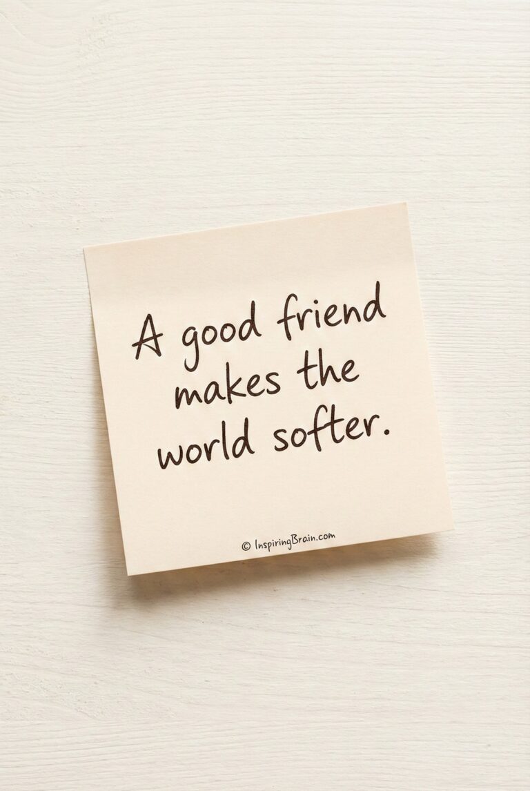 a good friend makes the world softer