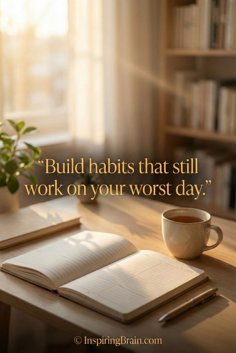 Build habits that work even on your worst day.