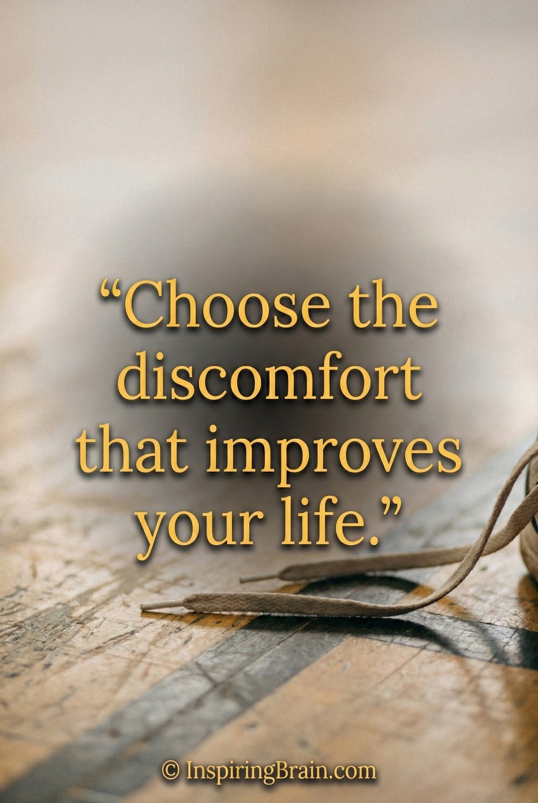Choose the discomfort that improves your life.