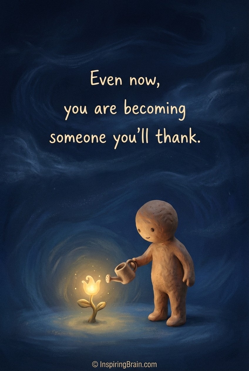 Even now you are becoming someone you’ll thank