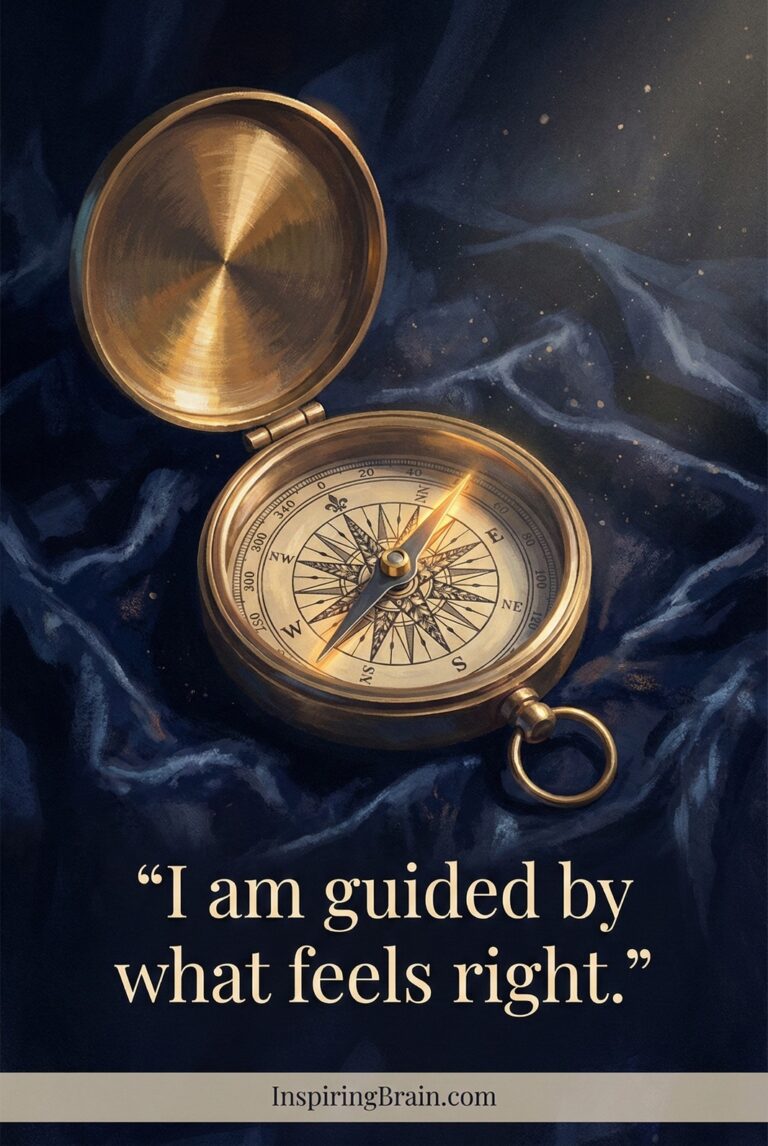 I am guided by what feels right.