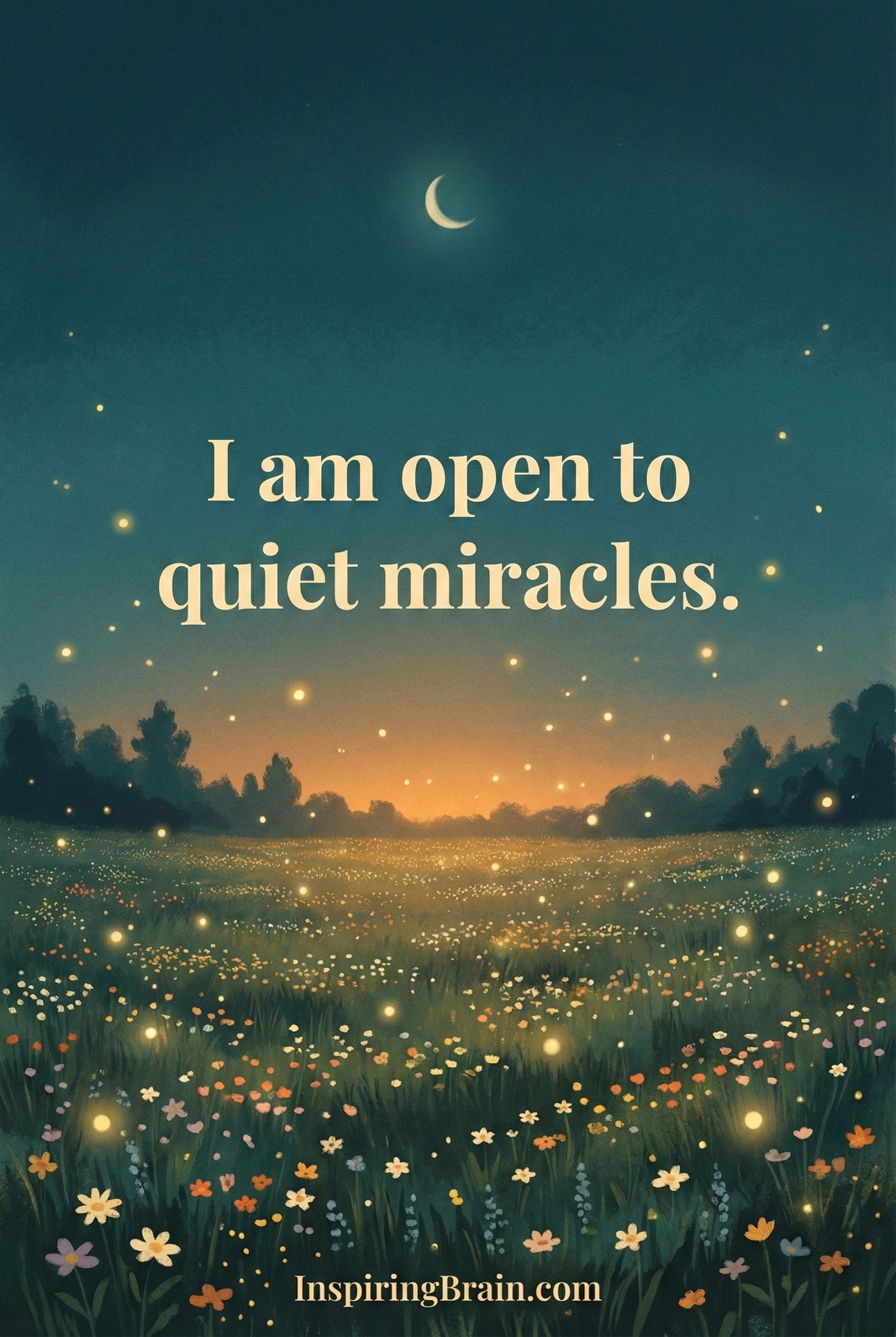 I am open to quiet miracles.