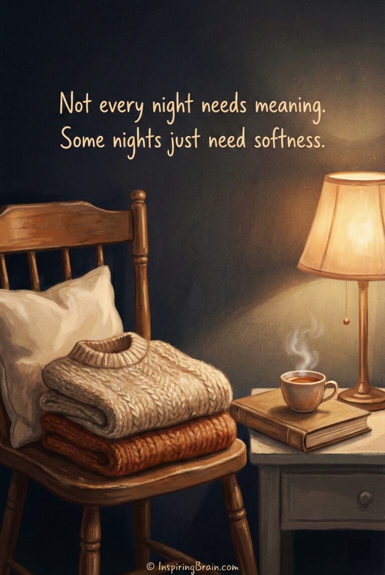 Not every night needs meaning. Some nights just need softness