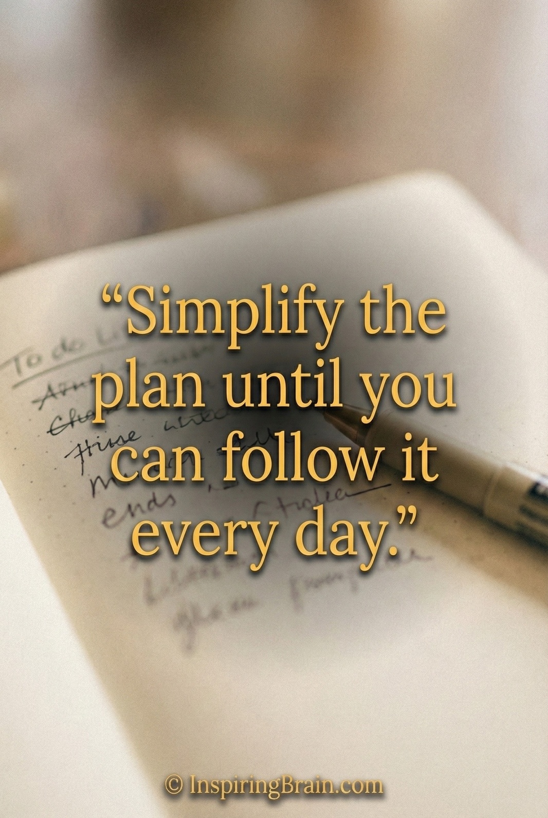 Simplify the plan until you can follow it&hellip;