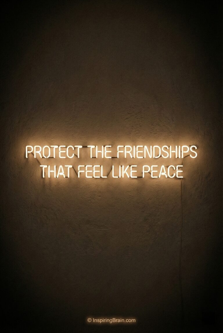 protect the friendships that feel like peace