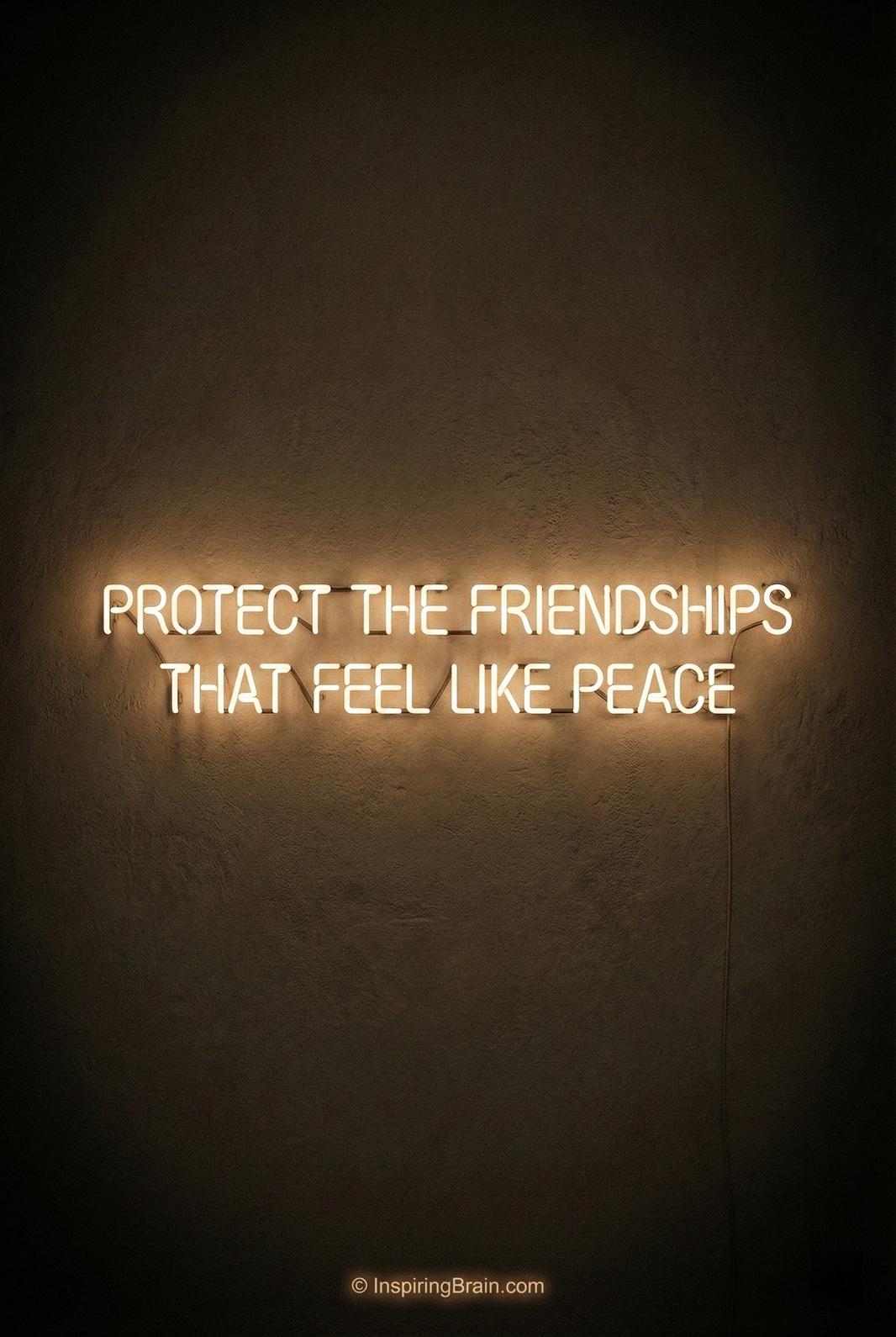 protect the friendships that feel like peace