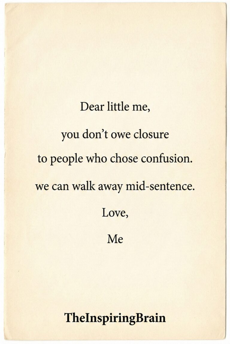 A letter to little me