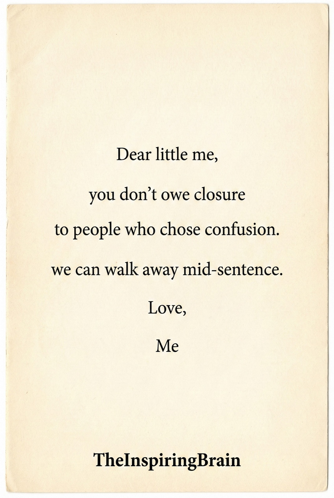 A letter to little me