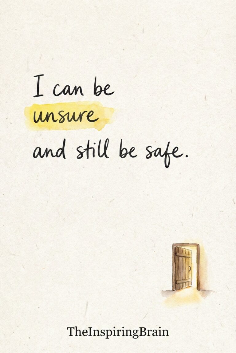 I can be unsure and still be safe