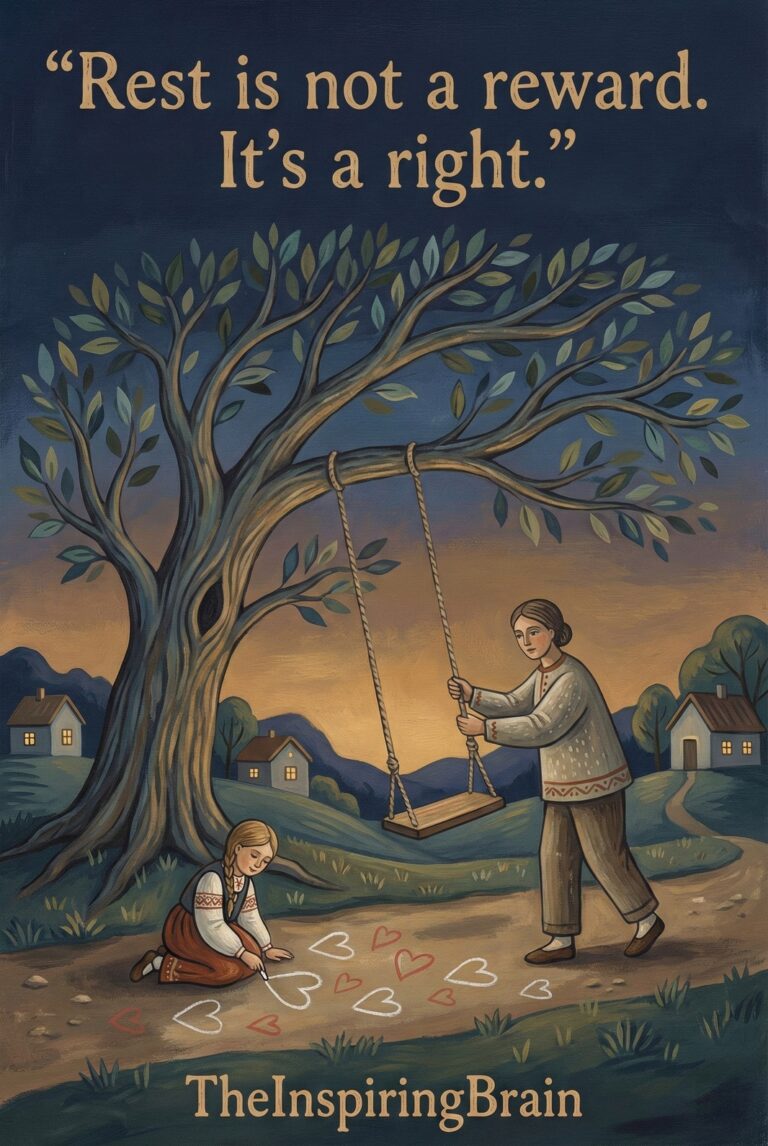 Rest is not a reward. It is a right.